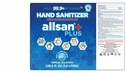 3800 mL (Allsan Plus Gel  3800ml)